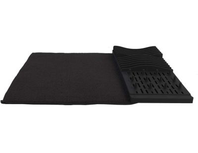 Tapis égouttoir à vaisselle en polypropylène (Noir)