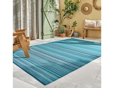 Tapis extérieur en polypropylène Spargi 1746 bleu (120 x 160 cm)