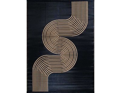 Tapis extérieur en polypropylène Spargi 1743 noir (120 x 160 cm)