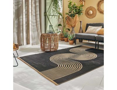 Tapis extérieur en polypropylène Spargi 1743 noir (120 x 160 cm)