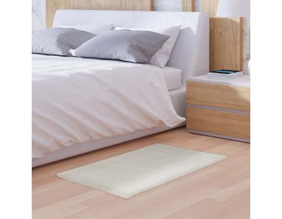 Tapis fin imitation fourrure 110 x 60 cm (Ecru)