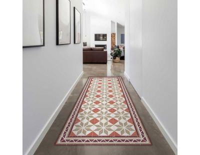 Tapis intérieur carreaux de ciment losanges 70 x 180 cm