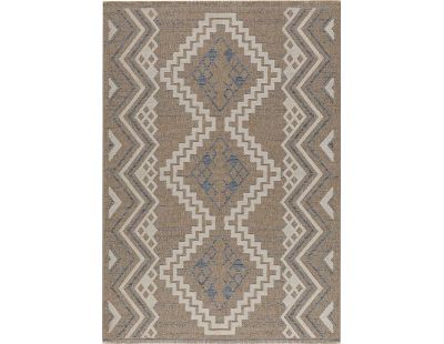 Tapis intérieur extérieur aspect jute bleu Tijuana 9054 (180 x 67 cm)