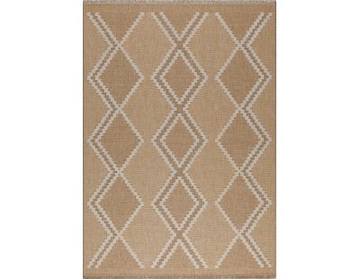 Tapis intérieur extérieur aspect jute jaune Tijuana 9048 (90 x 67 cm)