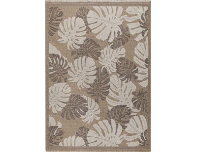 Tapis intérieur extérieur aspect jute marron Tijuana 9062 (90 x 67 cm)