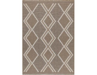 Tapis intérieur extérieur aspect jute marron Tijuana 9048 (90 x 67 cm)