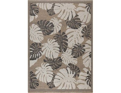 Tapis intérieur extérieur aspect jute noir Tijuana 9062 noir (170 x 120 cm)