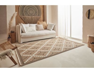 Tapis intérieur extérieur aspect jute noire Tijuana 9041 (170 x 120 cm)