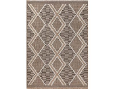 Tapis intérieur extérieur aspect jute noire Tijuana 9048 (90 x 67 cm)