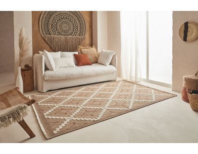 Tapis intérieur extérieur aspect jute terracota Tijuana 9041 (170 x 120 cm)