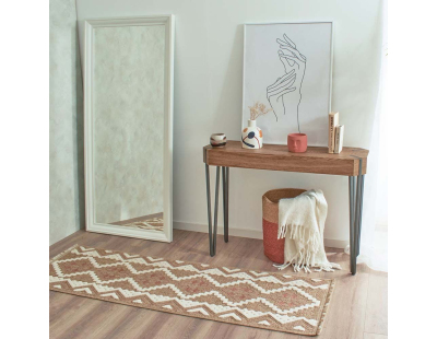 Tapis intérieur extérieur aspect jute terracotta Tijuana 9054 (90 x 67 cm)