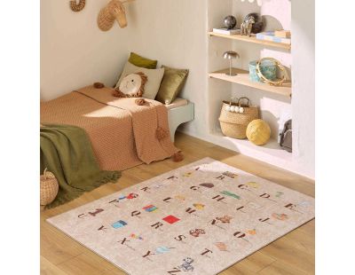 Tapis intérieur à poils courts Alix 736 beige (80 x 150 cm)