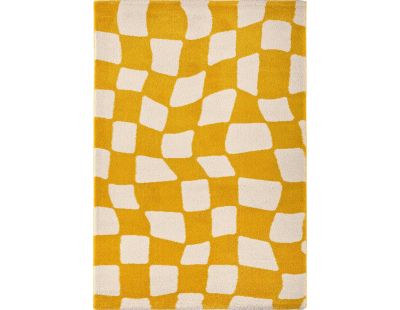 Tapis intérieur à poils longs Swing 383 jaune (120 x 160 cm)