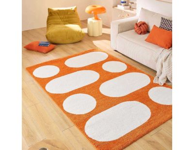 Tapis intérieur à poils longs Swing 381 orange (80 x 140 cm)