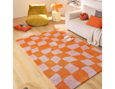 Tapis intérieur à poils longs Swing 383 orange (80 x 140 cm)