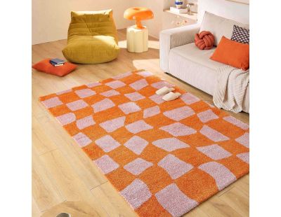 Tapis intérieur à poils longs Swing 383 orange (200 x 280 cm)