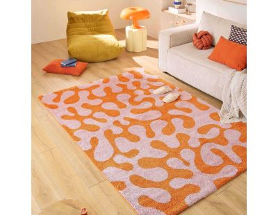 Tapis intérieur à poils longs Swing 384 rose (80 x 140 cm)