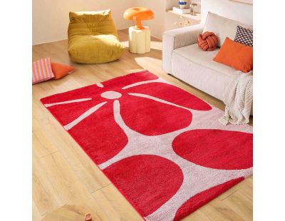 Tapis intérieur à poils longs Swing 385 rouge (160 x 230 cm)