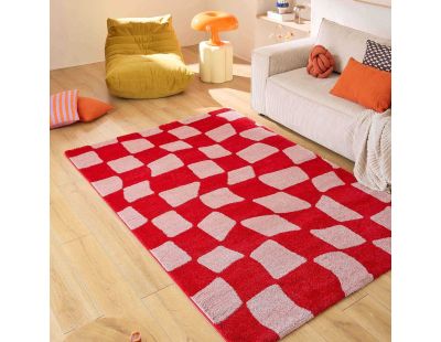 Tapis intérieur à poils longs Swing 383 rouge (80 x 140 cm)