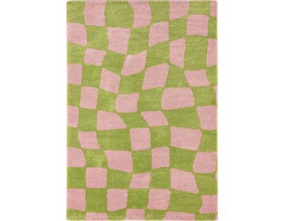 Tapis intérieur à poils longs Swing 383 vert (120 x 160 cm)