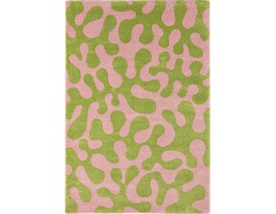 Tapis intérieur à poils longs Swing 384 vert (80 x 140 cm)