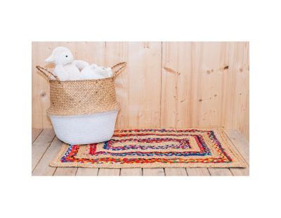 Tapis en jute et coton recyclé India