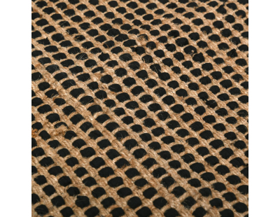 Tapis en jute naturel et noir