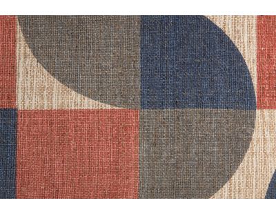 Tapis rétro en coton et jute 90 x 150 cm