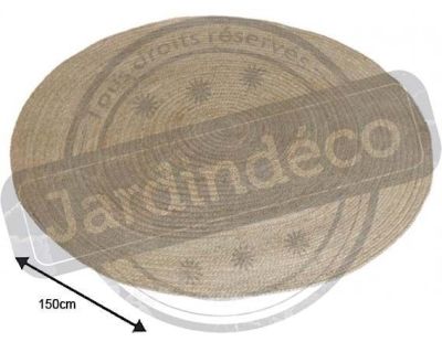 Tapis rond en jute naturel tressé (Ø 150 cm)