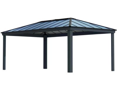 Tonnelle de jardin en aluminium et polycarbonate Dallas (3.6 x 6 m)