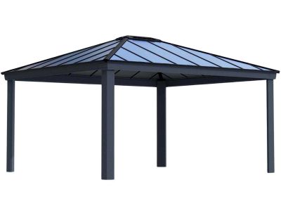 Tonnelle de jardin en aluminium et polycarbonate Dallas (4.87 x 4.25 m)