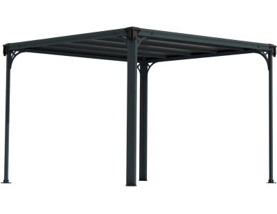 Tonnelle de jardin en aluminium et polycarbonate Milano (3 x 3 m)