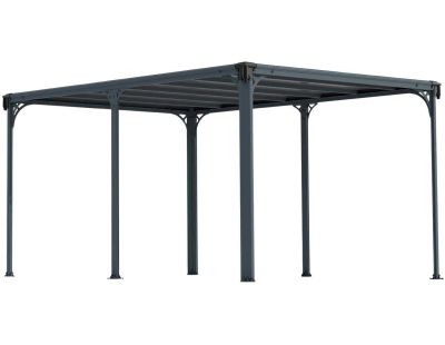 Tonnelle de jardin en aluminium et polycarbonate Milano (3 x 4.3 m)