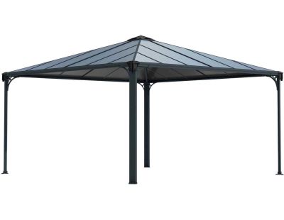 Tonnelle de jardin en aluminium et polycarbonate Palermo (4.3 x 4.3 m)