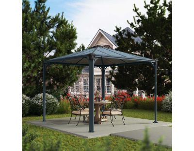 Tonnelle de jardin en aluminium et polycarbonate Palermo (3 x 3 m)