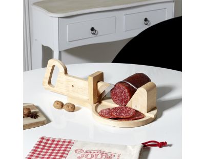 Trancheuse charcuterie ronde en bois