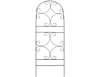 Treillis support pour plantes en acier noir (Volute)