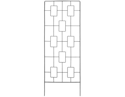 Treillis support pour plantes en acier noir (Géométrique)