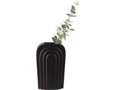 Vase en céramique  noir Arc (Grand modèle)