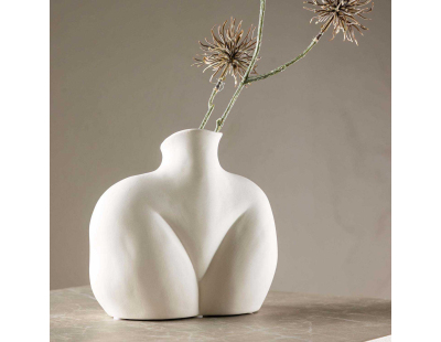 Vase en grès Harvey (Blanc cassé)