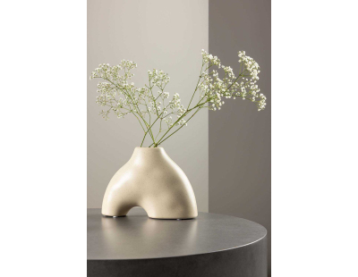 Vase en grès Kento (Beige et noir)