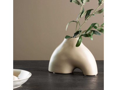 Vase en grès Kento (Beige)