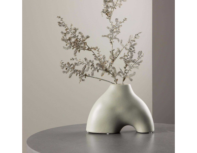 Vase en grès Kento (Gris clair)