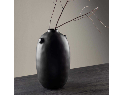 Vase en grès Madi (Noir)