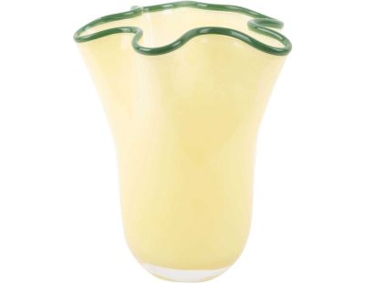 Vase en verre Ruffles Medium (Jaune)