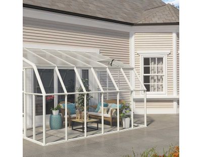 Véranda en aluminium blanc et polycarbonate Sun Room II (9.9m²)