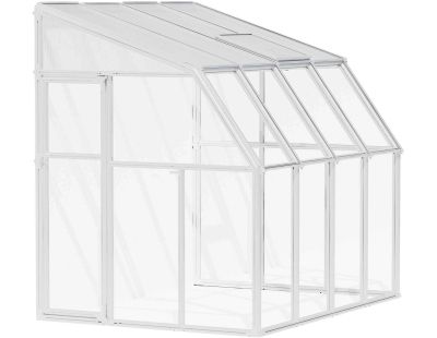 Véranda en aluminium blanc et polycarbonate Sun Room (5.3m²)