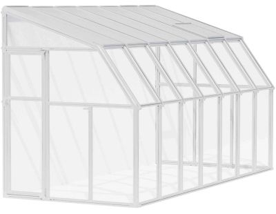 Véranda en aluminium blanc et polycarbonate Sun Room (9m²)