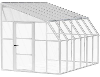 Véranda en aluminium blanc et polycarbonate Sun Room II (9.9m²)