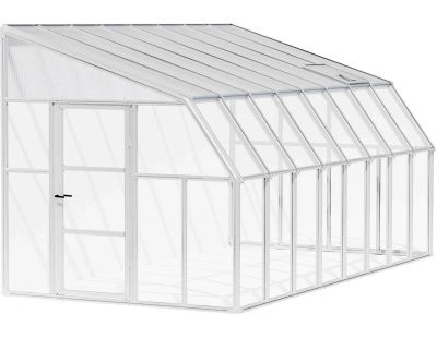 Véranda en aluminium blanc et polycarbonate Sun Room II (13.1m²)